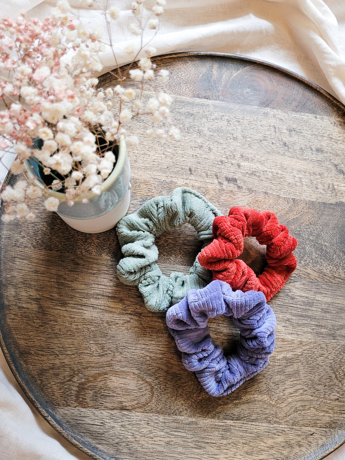 Cord Scrunchie in 7 Farben - skinny mittel