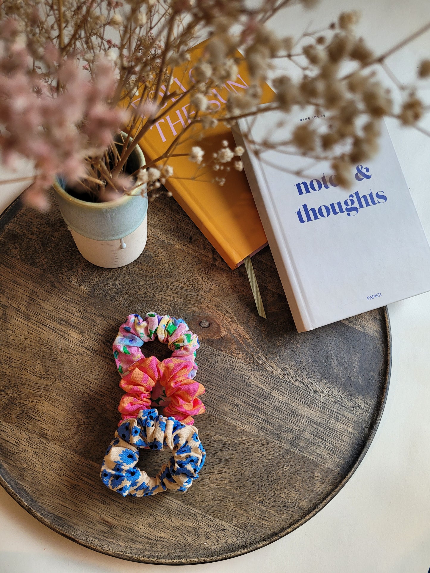 Mini Scrunchies im Sommerlook aus Viskose