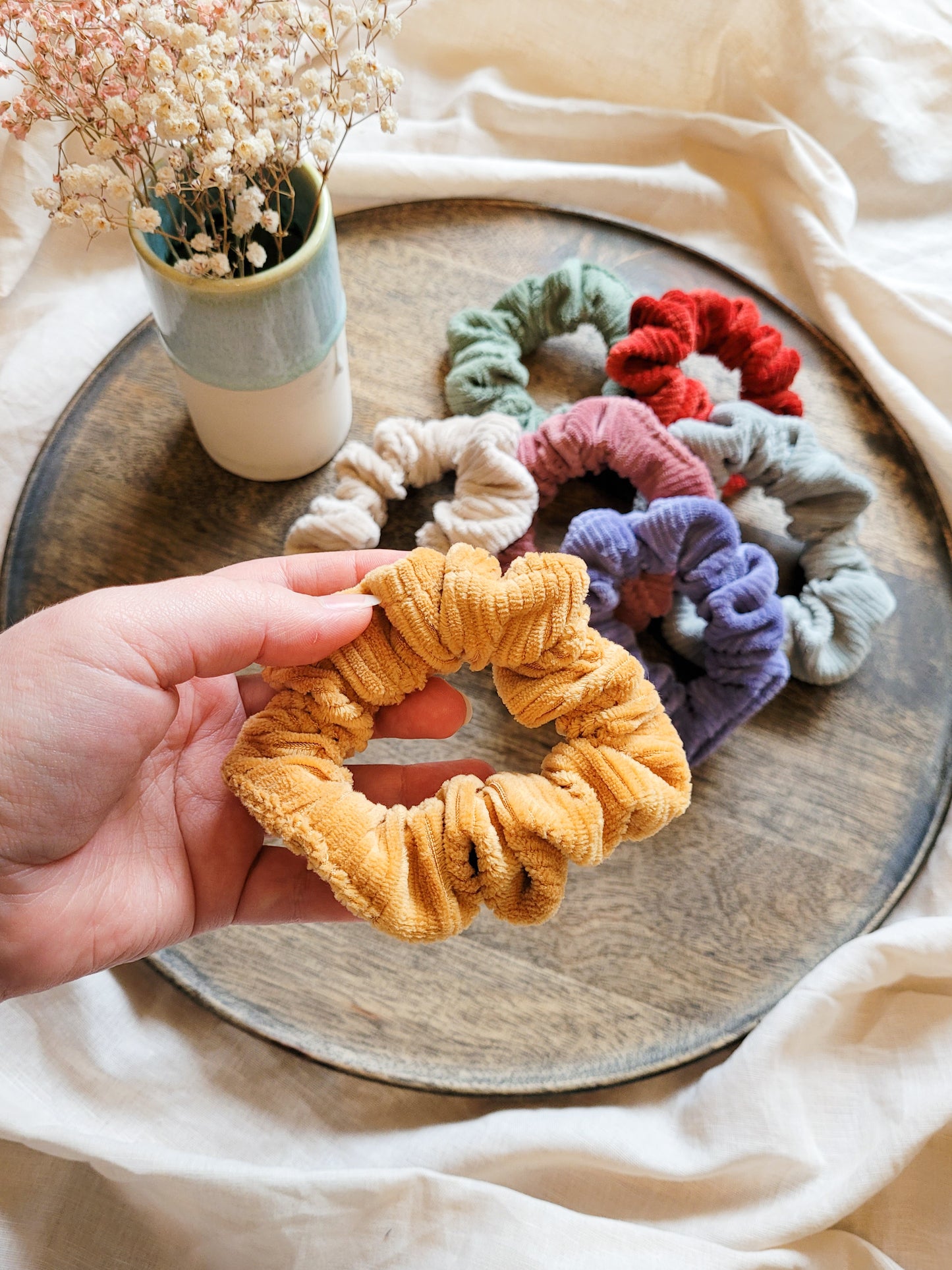 Cord Scrunchie in 7 Farben - skinny mittel