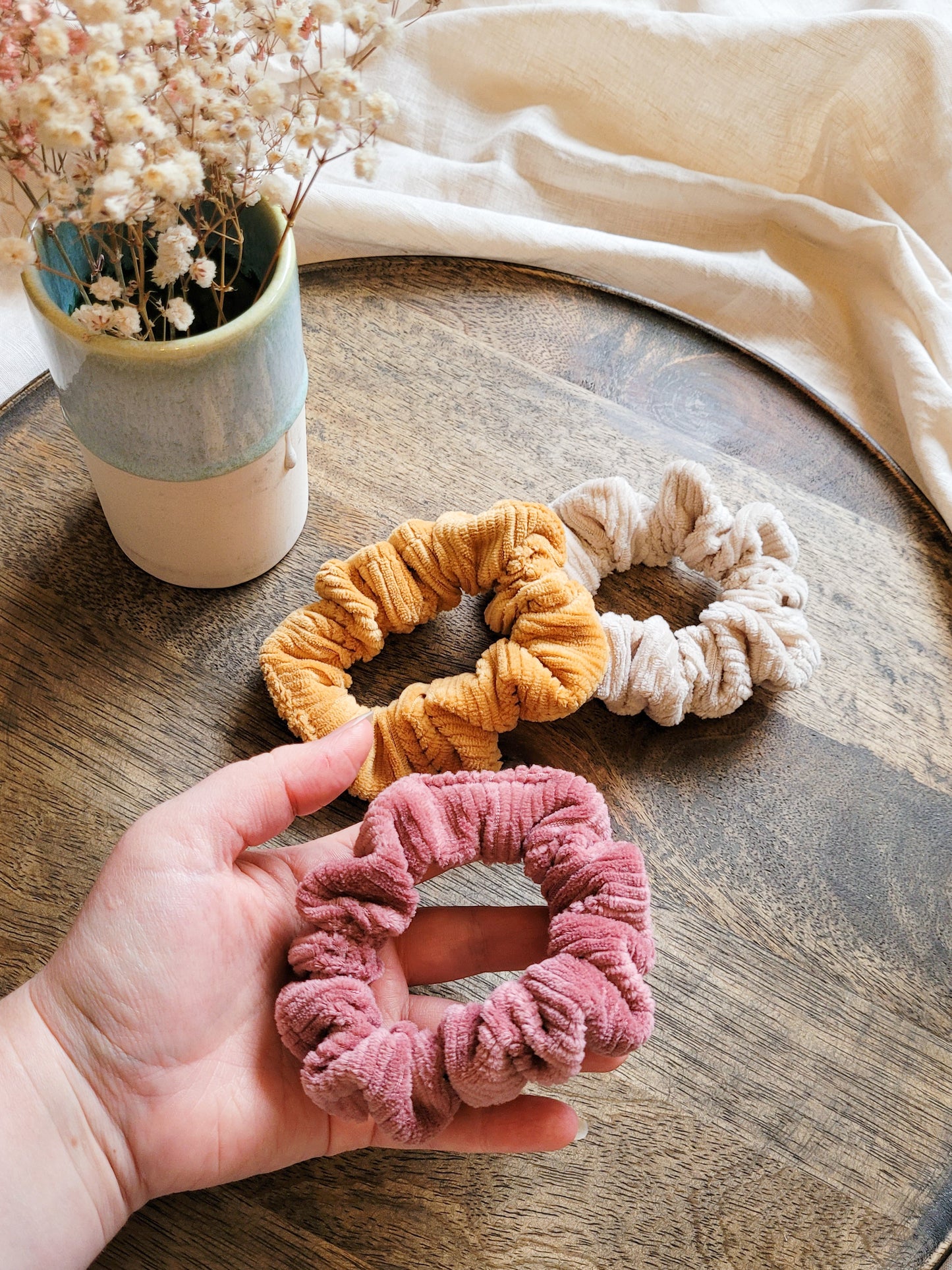 Cord Scrunchie in 7 Farben - skinny mittel