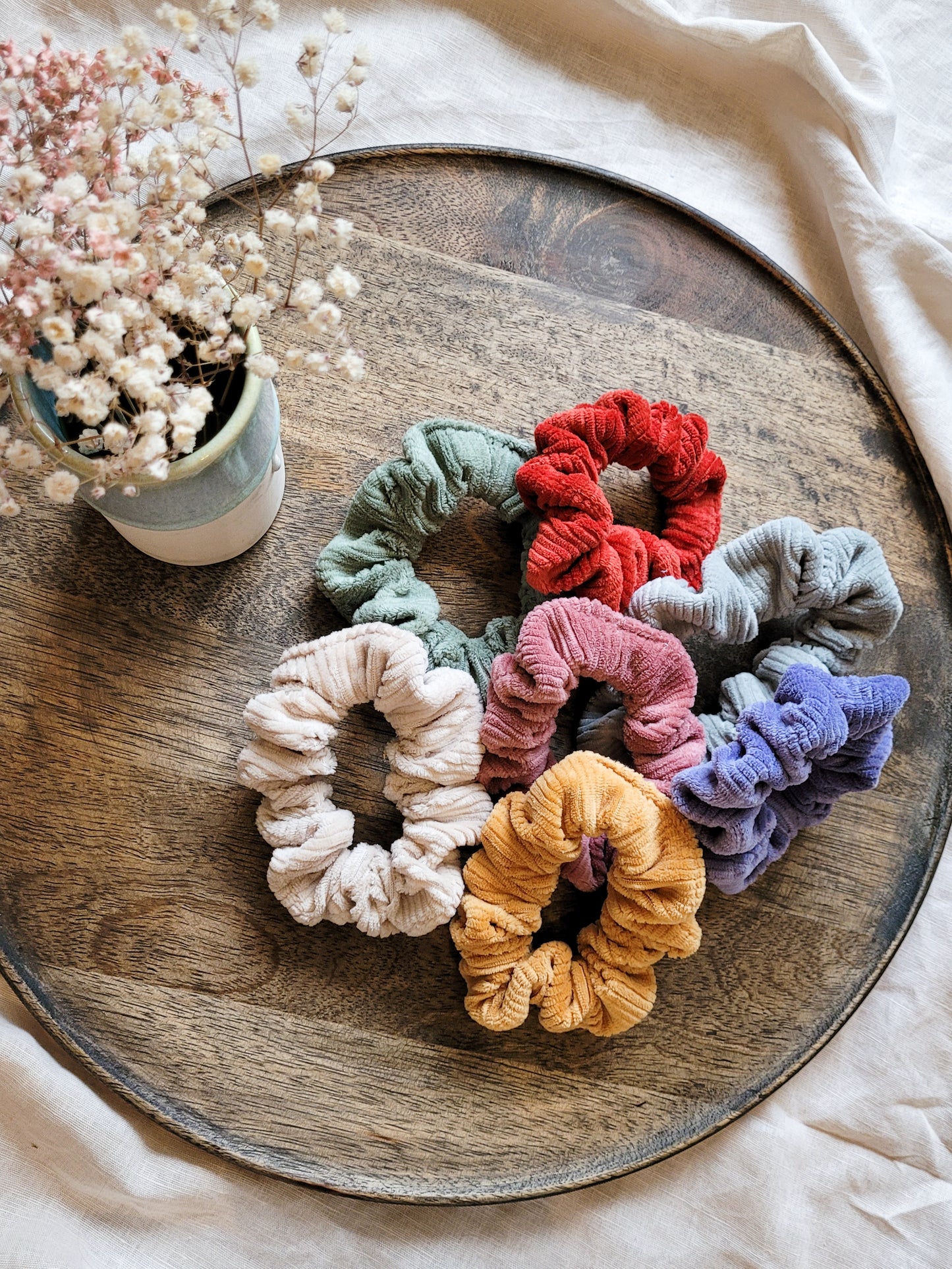 Cord Scrunchie in 7 Farben - skinny mittel