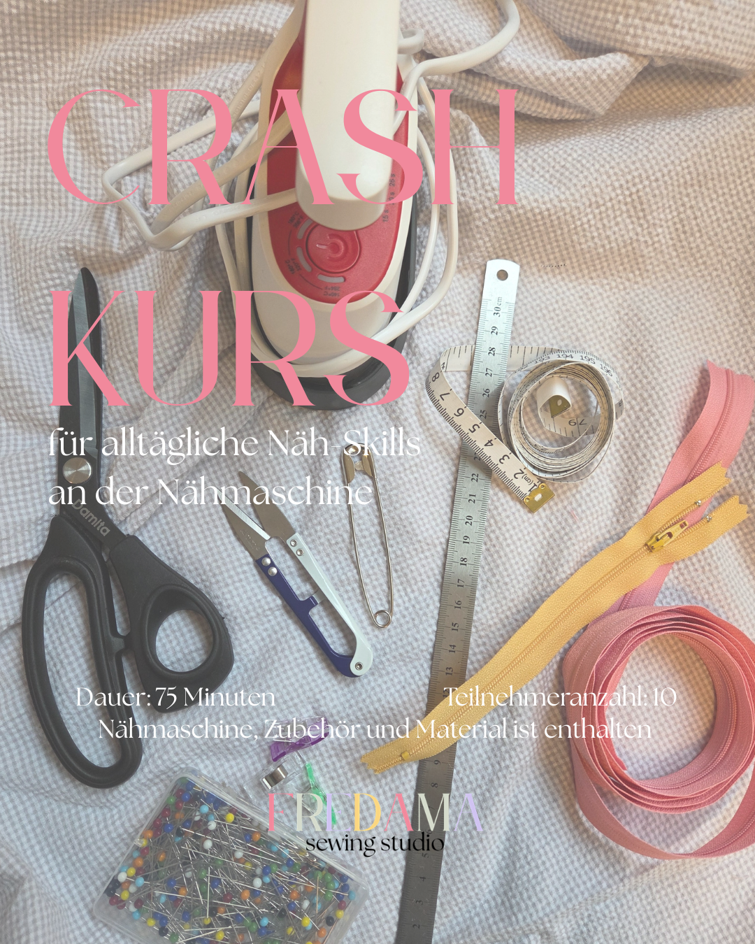 Crash Kurs für Näh-Skills an der Nähmaschine