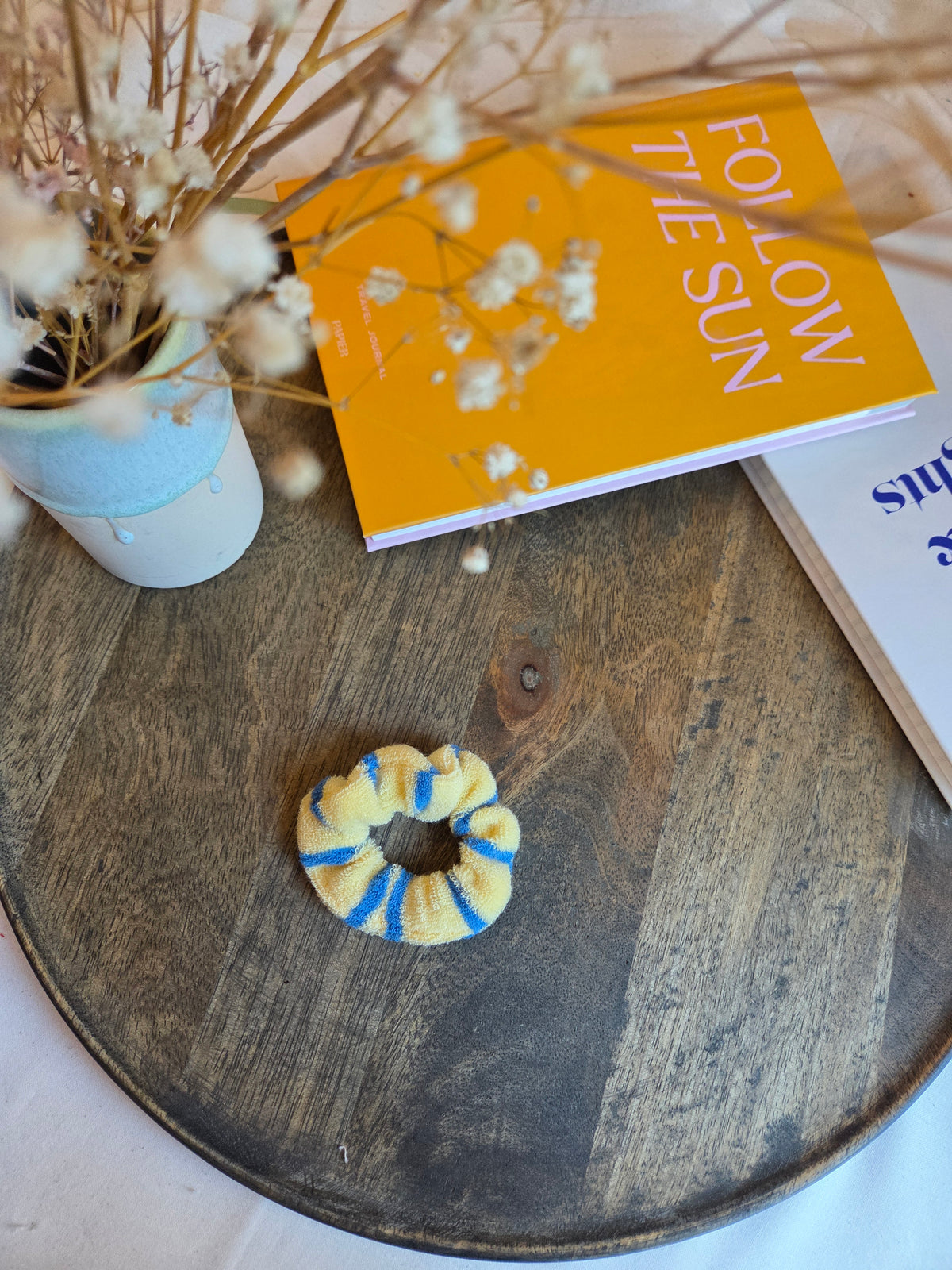 Gestreifte mini Frottee Scrunchies