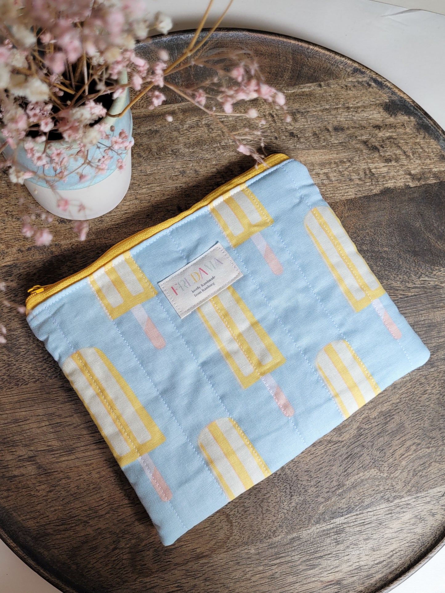 Große gesteppte Kulturtasche, Sommerlook, 20x25cm