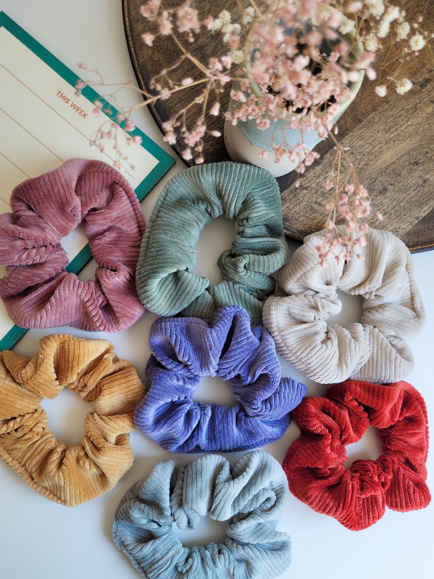 Cord Scrunchie in 7 Farben  - Groß